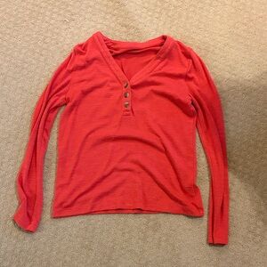 LOFT Red Long Sleeve Top